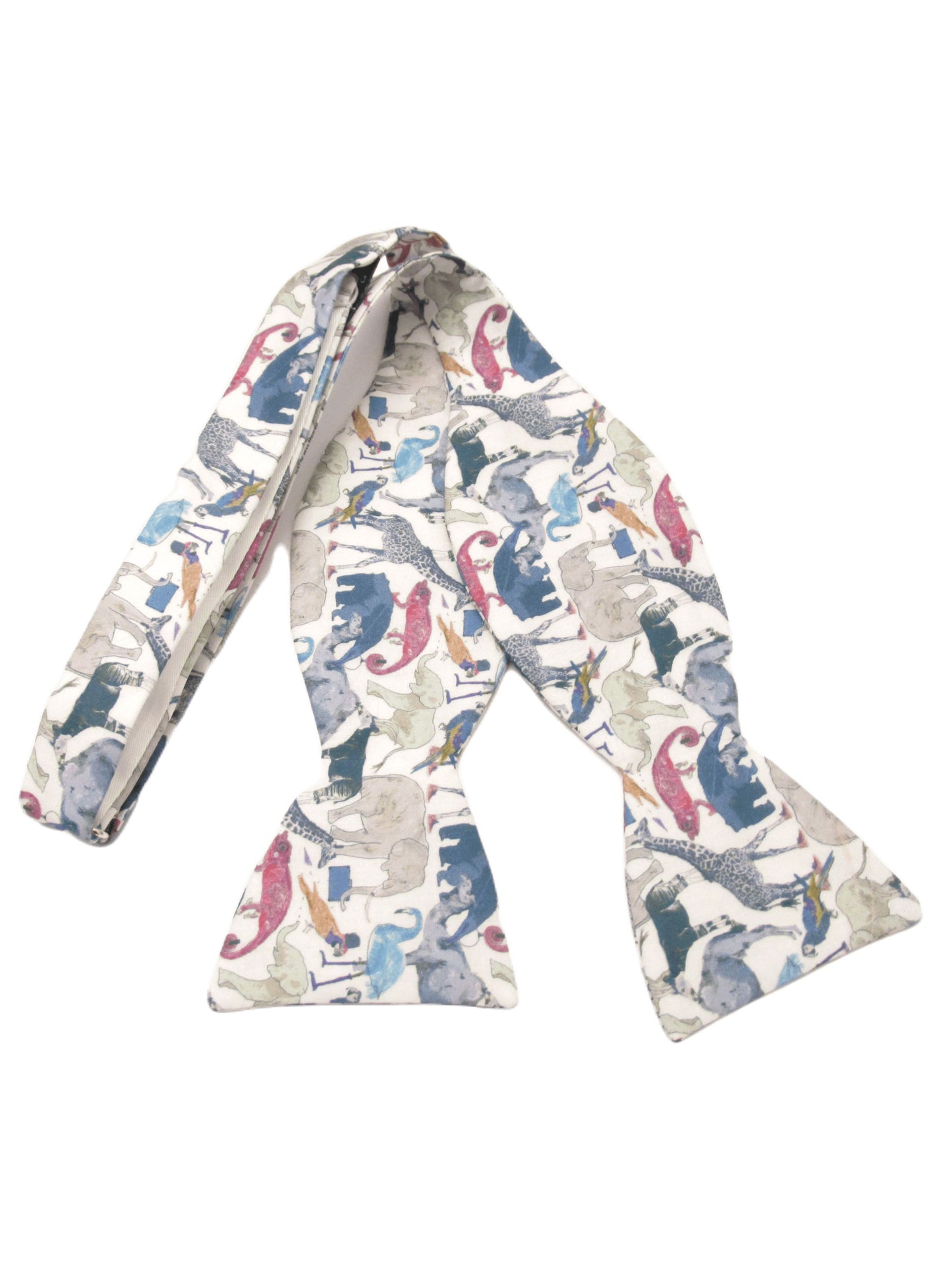 QUEUE FOR THE ZOO SELF-TIE BOW TIE MADE WITH LIBERTY FABRIC