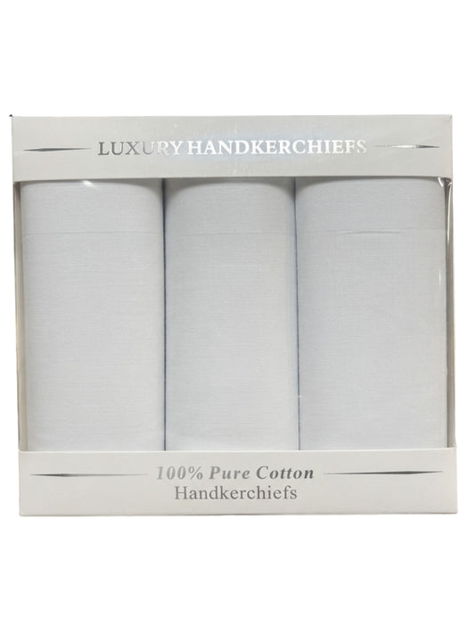 3 PACK WHITE HANKIES (BMB041)