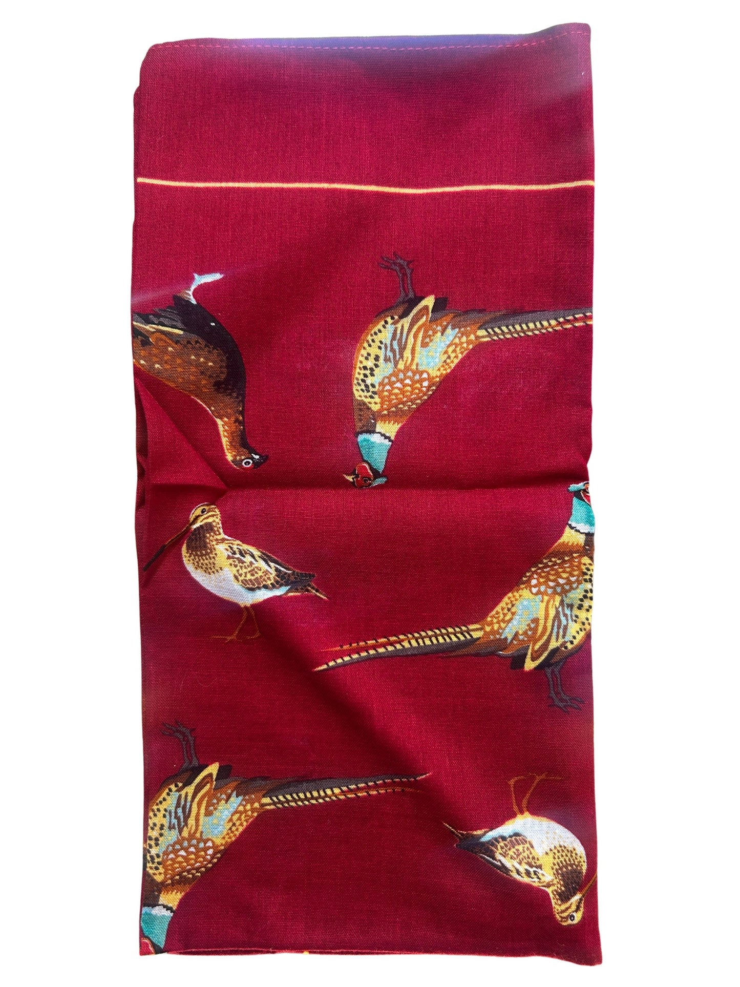 BURGUNDY GAME BIRDS BANDANA