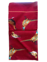 BURGUNDY GAME BIRDS BANDANA