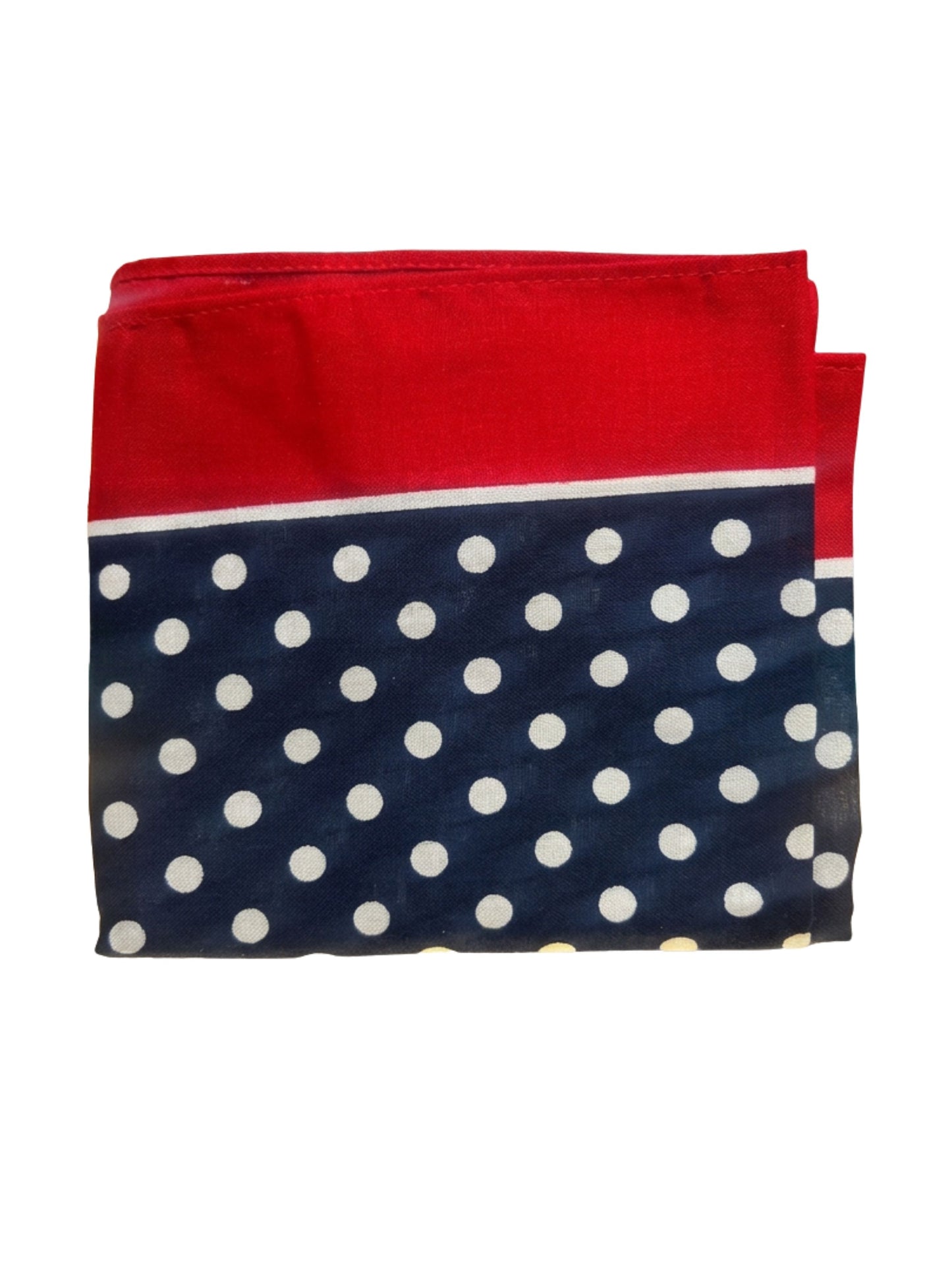 LARGE SPOT NAVY/RED BANDANA