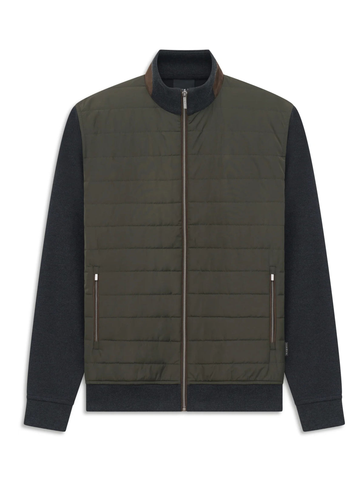 BUGATTI GREY AND GREEN ZIP THROUGH JACKET