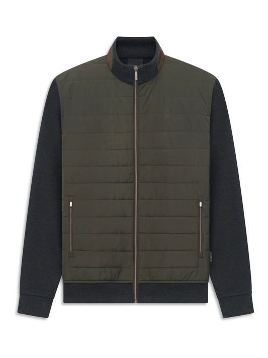 BUGATTI GREY AND GREEN ZIP THROUGH JACKET