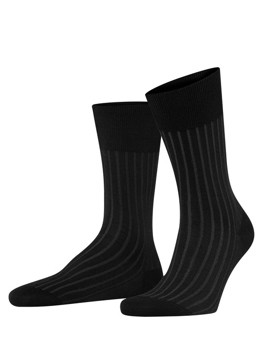 BLACK WITH MID GREY SHADDOW SOCKS