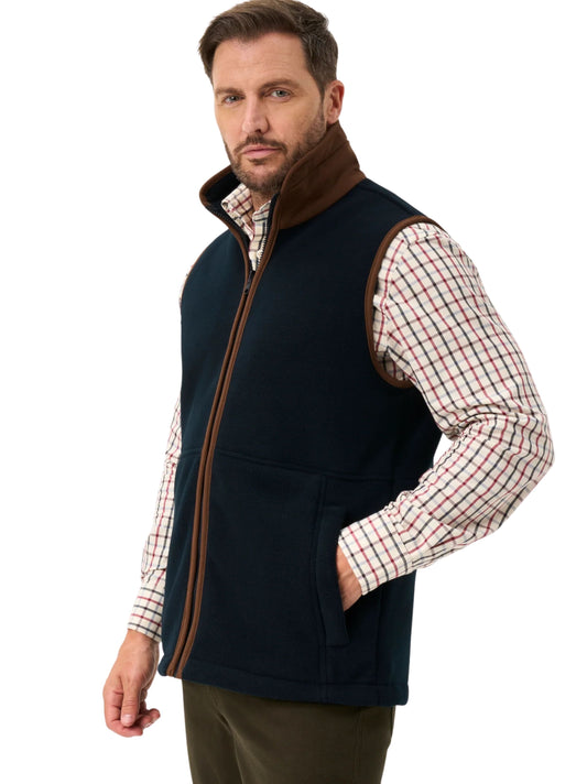 AYLSHAM DARK NAVY FLEECE GILET