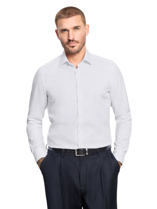WHITE BODY FIT COVER SHIRT