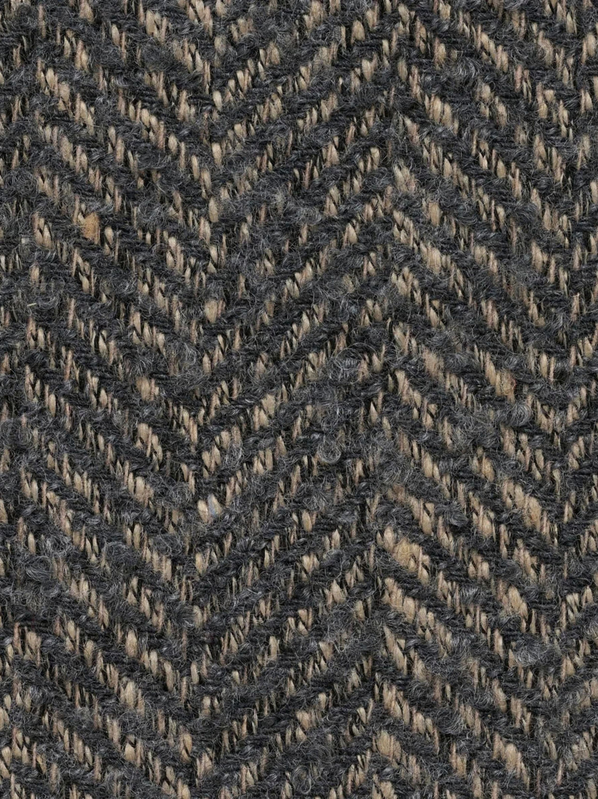 GREY & BEIGE HERRINGBONE WOOL BLEND COAT