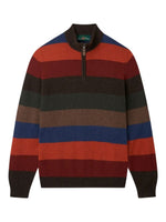 LYNDHURST COCOA BASE QUARTER ZIP LAMBSWOOL JUMPER