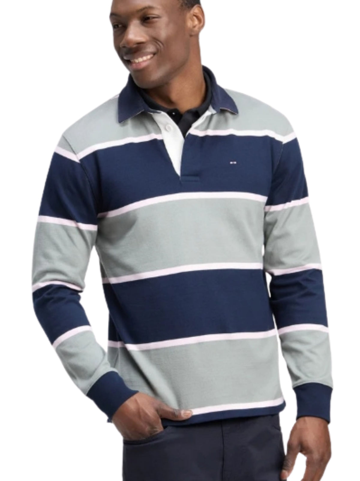KHAKI STRIPED COTTON JERSEY