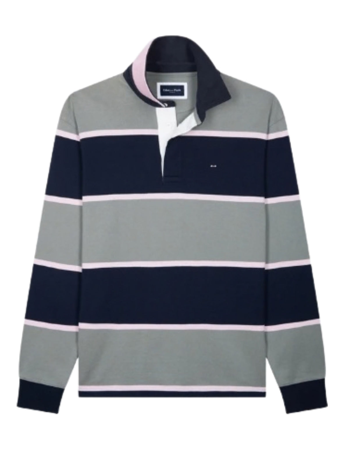 KHAKI STRIPED COTTON JERSEY