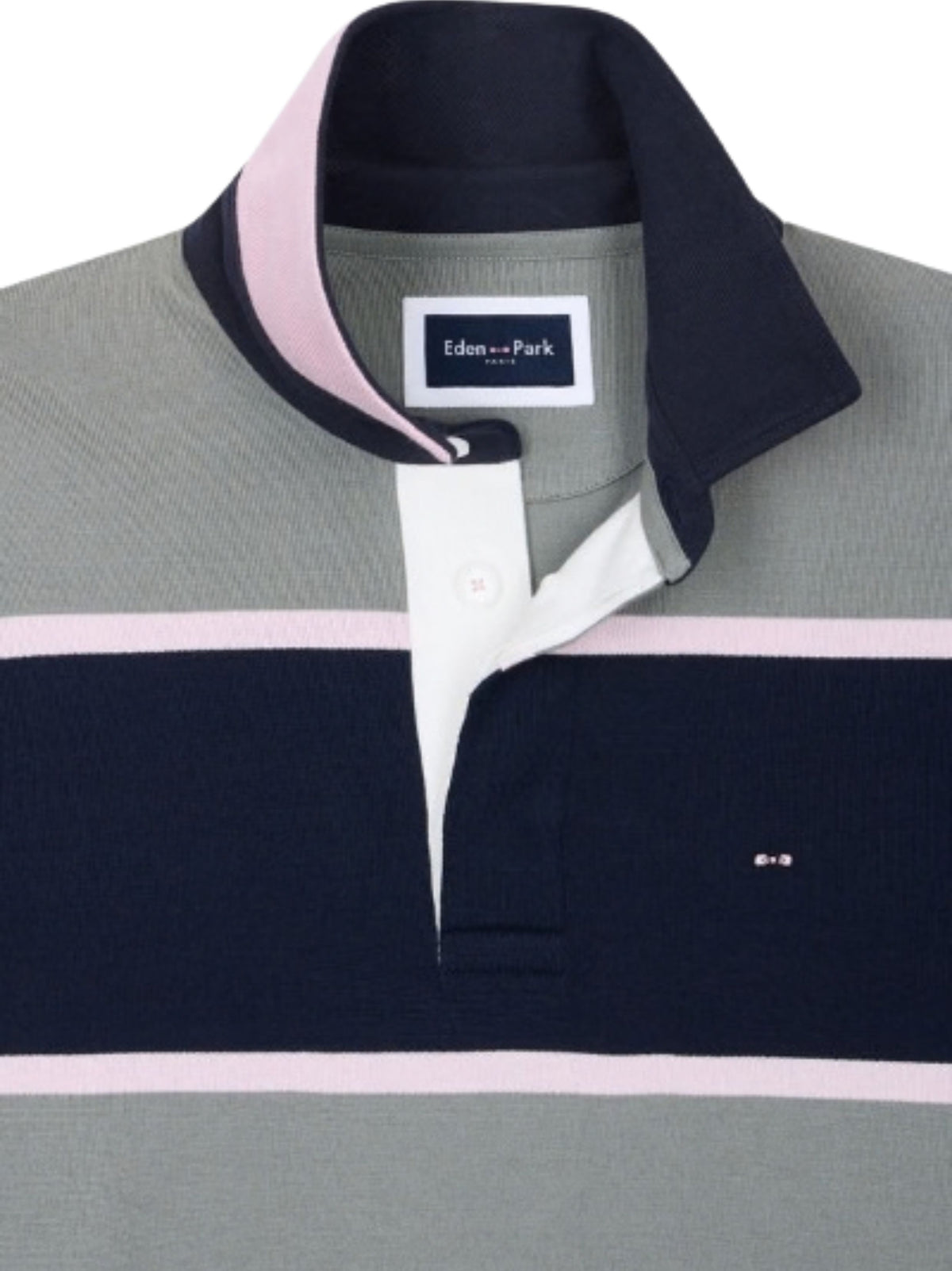 KHAKI STRIPED COTTON JERSEY