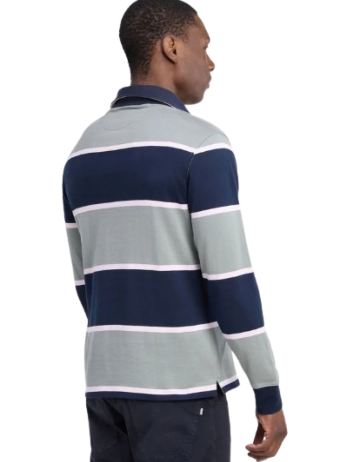 KHAKI STRIPED COTTON JERSEY