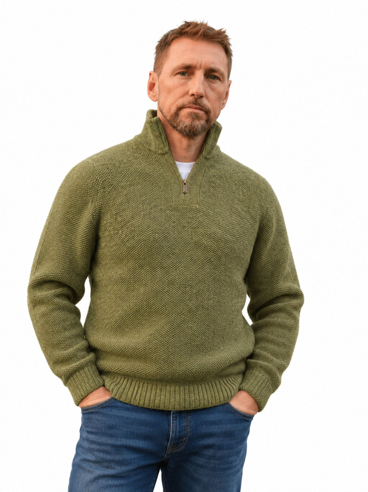 DARK APPLE CLASSIC QUARTER ZIP JUMPER