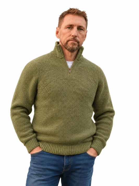 DARK APPLE CLASSIC QUARTER ZIP JUMPER