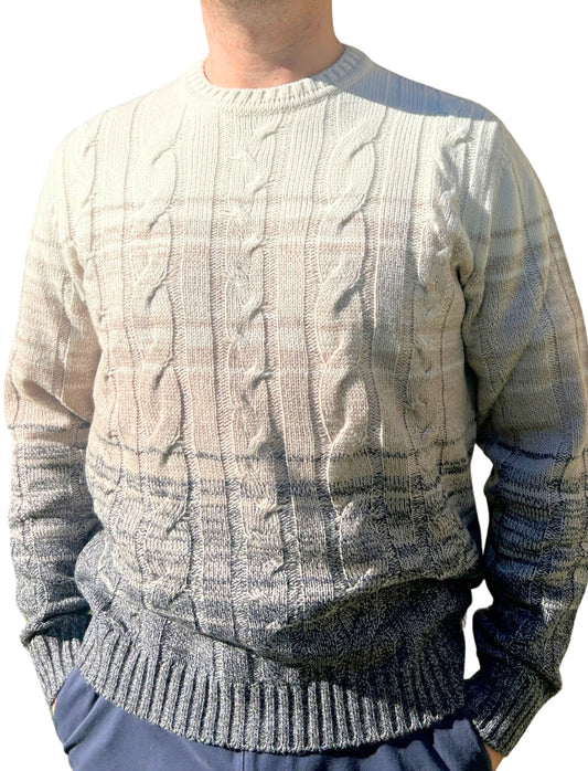 WOOL BLEND CREAM OMBRE JUMPER