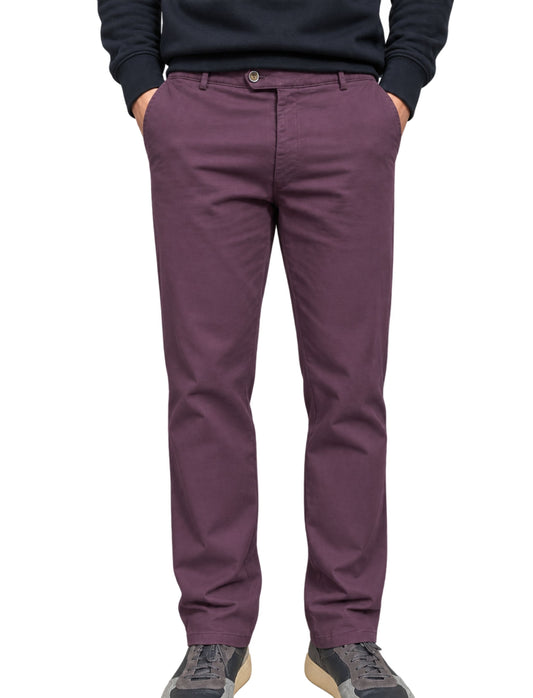 PURPLE OSLO ORGANIC COTTON CHINOS