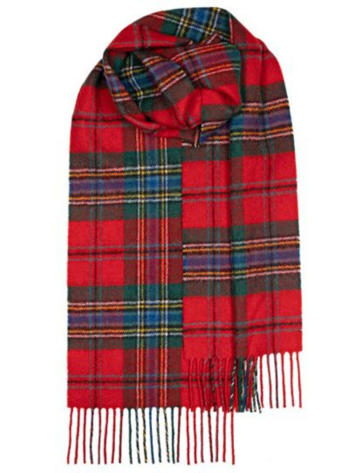 BOWHILL MACLEAN OF DUART MODERN TARTAN LAMBSWOOL SCARF