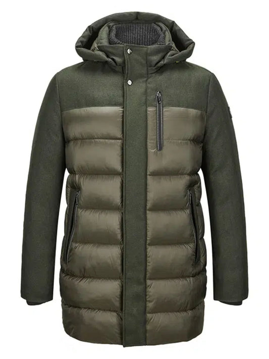 TIMOTHY DARK GREEN HOODED PUFFA STYLE JACKET