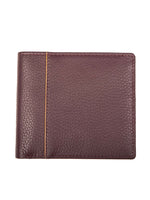 BORDEAUX/LIGHT TAN BI-FOLD WALLET