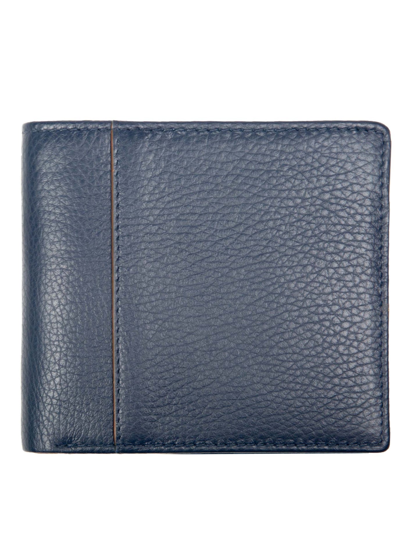 NAVY/COGNAC BI-FOLD WALLET