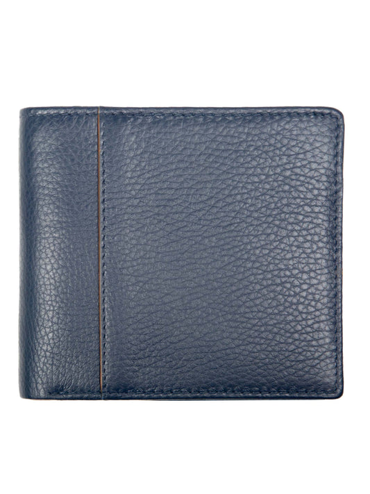NAVY/COGNAC BI-FOLD WALLET