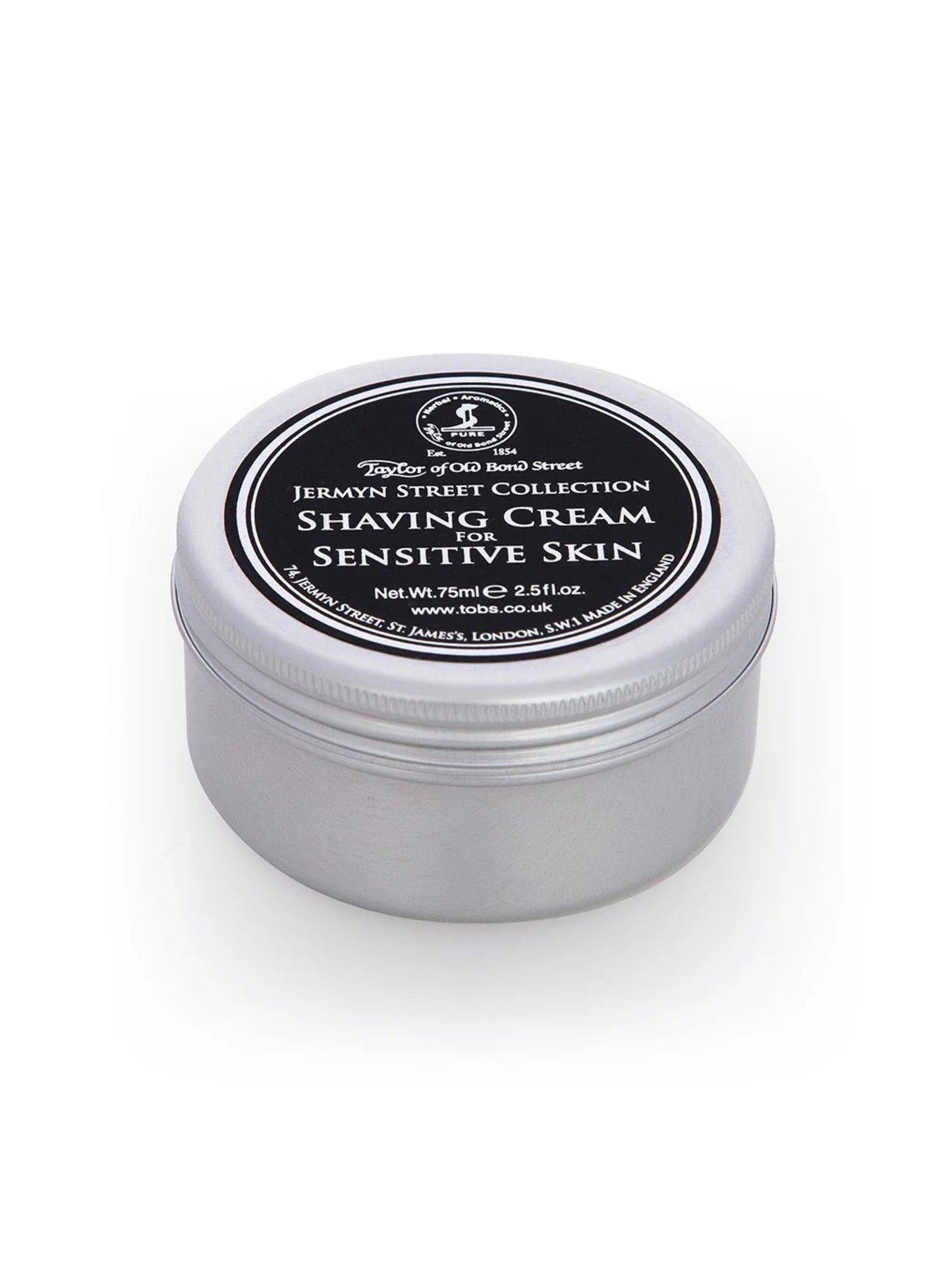 TAYLOR OF OLD BOND STREET JERMYN STREET COLLECTION SHAVING CREAM BOWL FOR SENSITIVE SKIN 75g