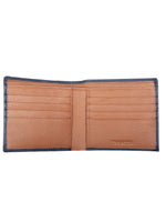 NAVY/COGNAC BI-FOLD WALLET