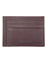 BORDEAUX/LIGHT TAN CARD HOLDER