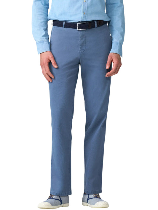 MID BLUE ROMA ORGANIC COTTON TROUSERS