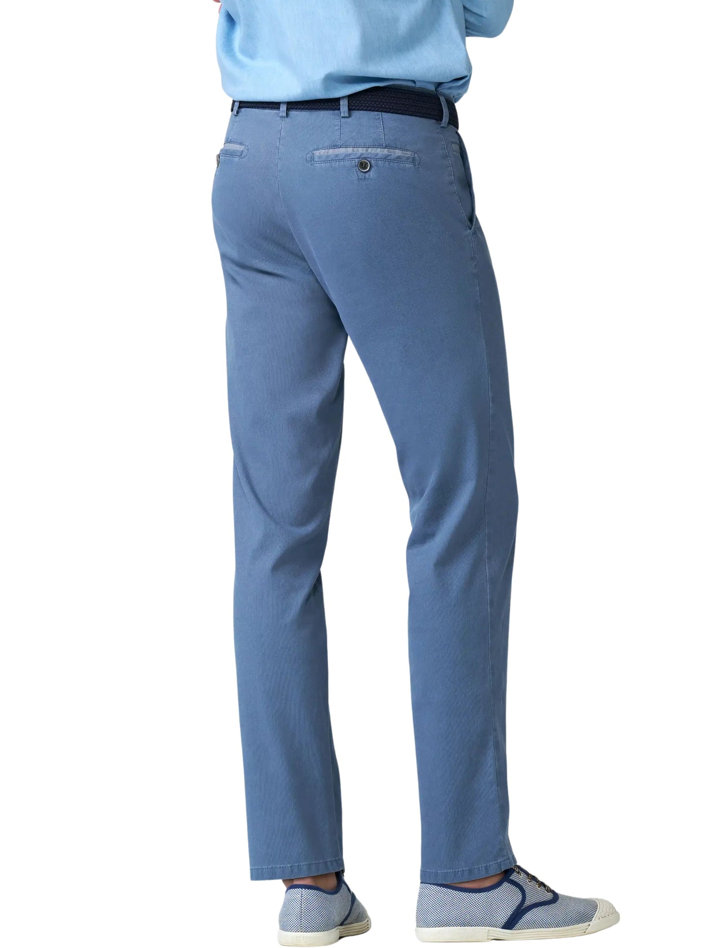MID BLUE ROMA ORGANIC COTTON TROUSERS