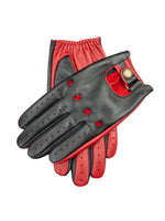 BLACK/BERRY DRIVING GLOVES