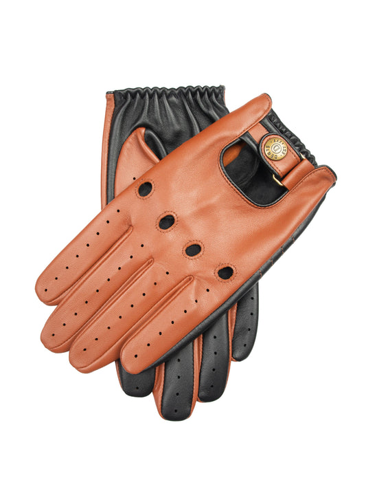 COGNAC/BLACK DRIVING GLOVES