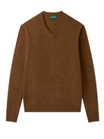 HAMPSHIRE CLASSIC DRIFTWOOD V NECK JUMPER