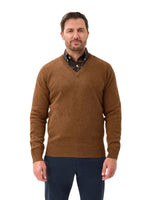 HAMPSHIRE CLASSIC DRIFTWOOD V NECK JUMPER