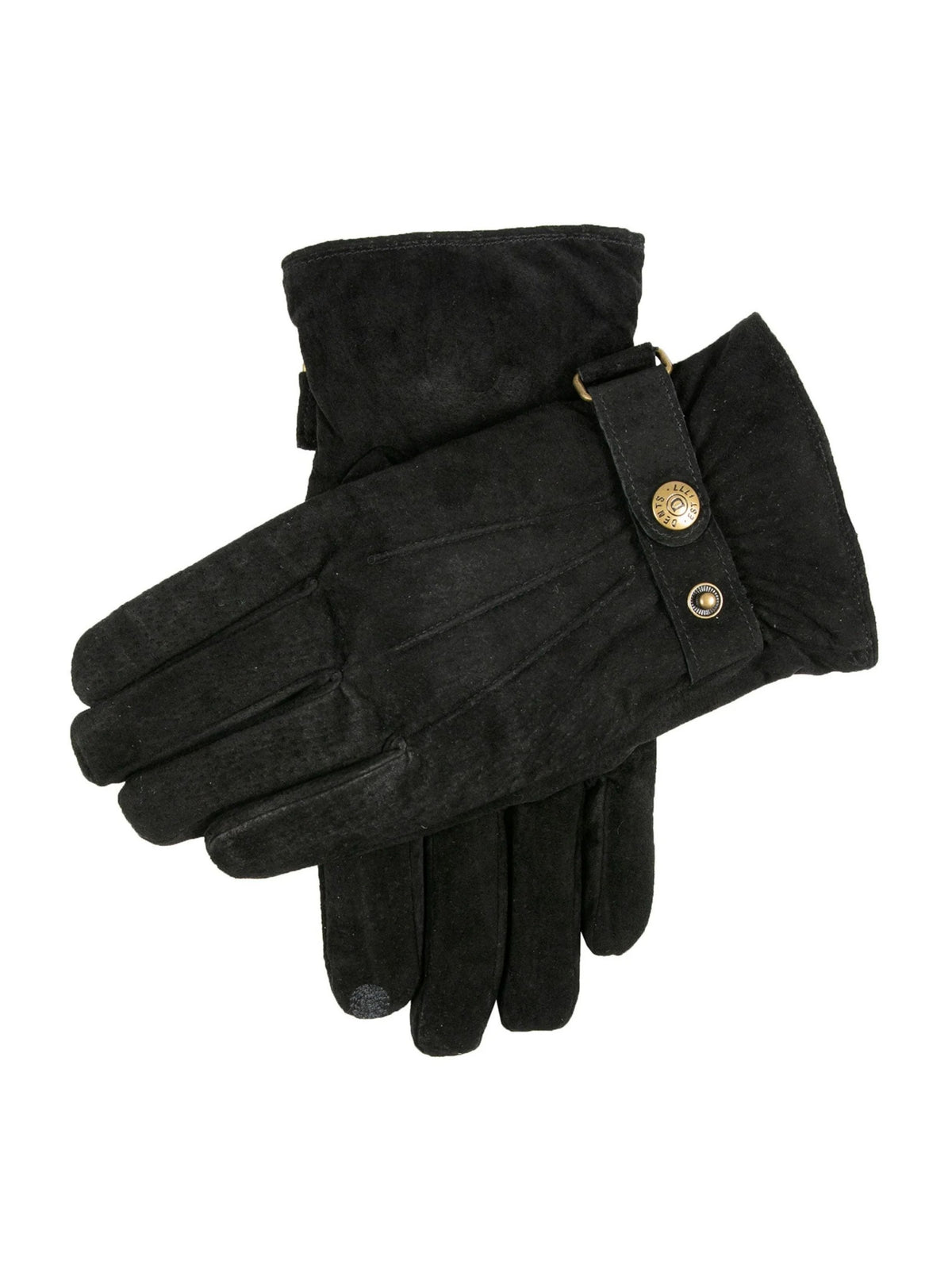 BLACK WATER RESISTANT SUEDE GLOVES