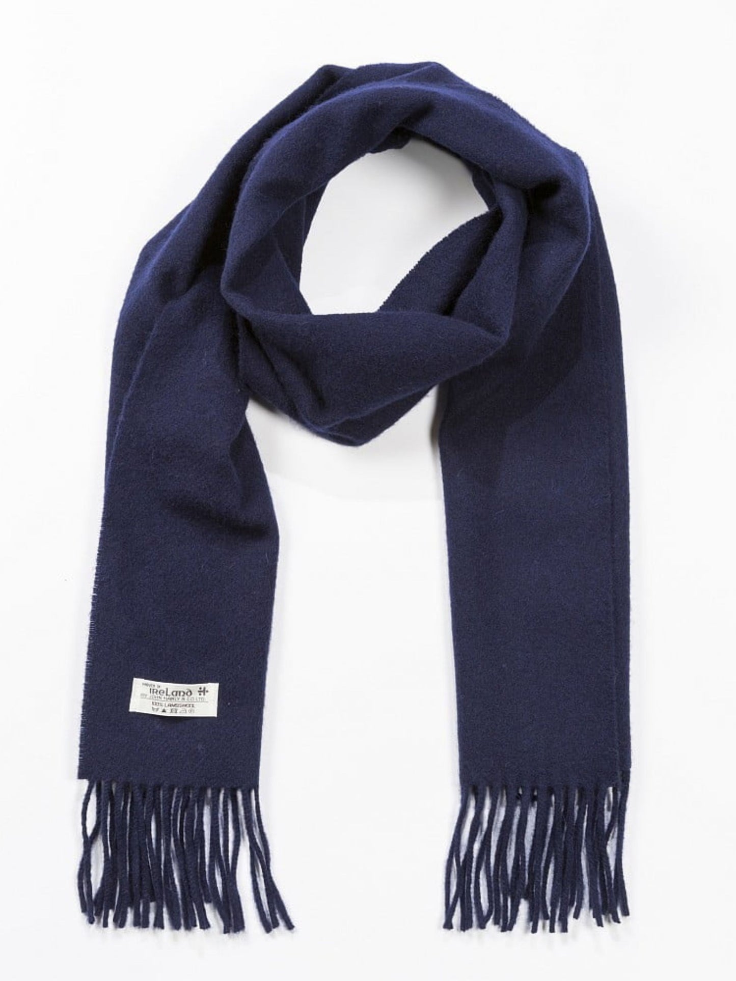 PLAIN NAVY LAMBSWOOL SCARF