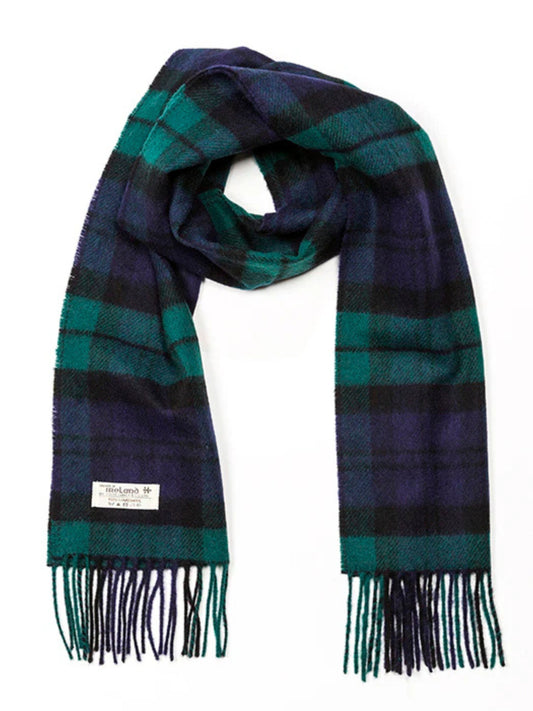 BLACK WATCH TARTAN LAMBSWOOL SCARF