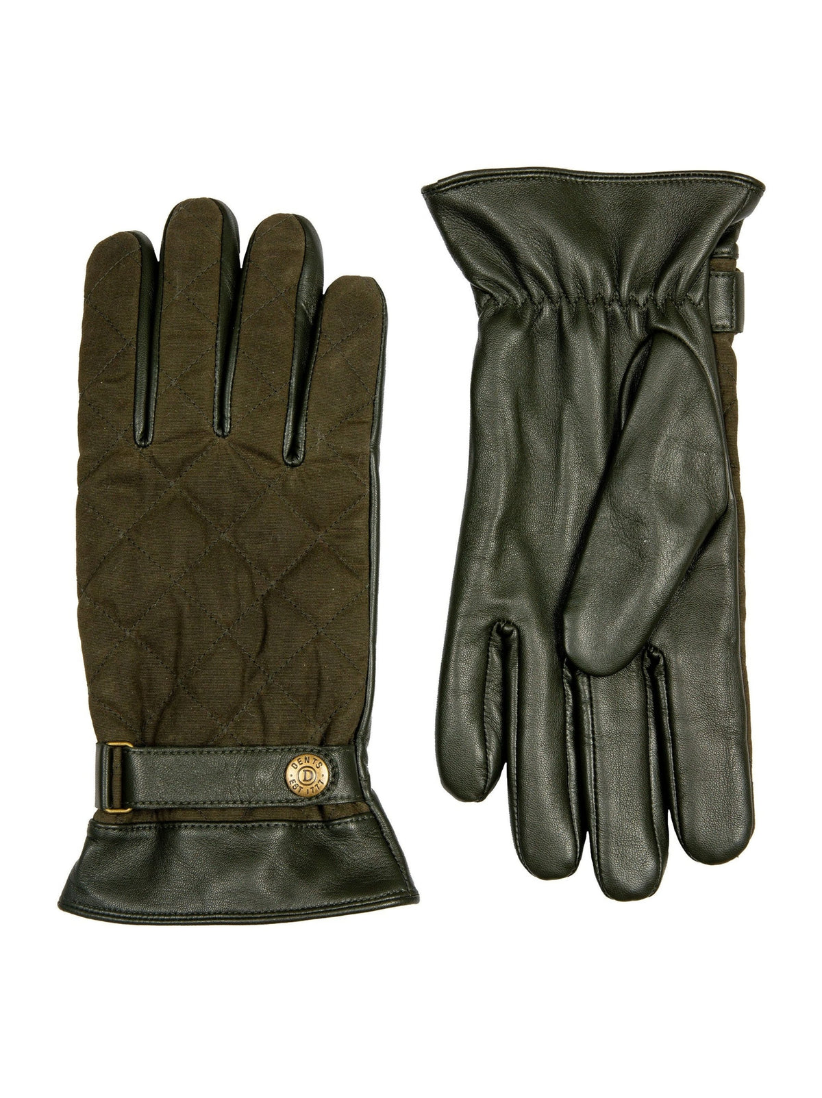 DARK GREEN DENTS GLOVES