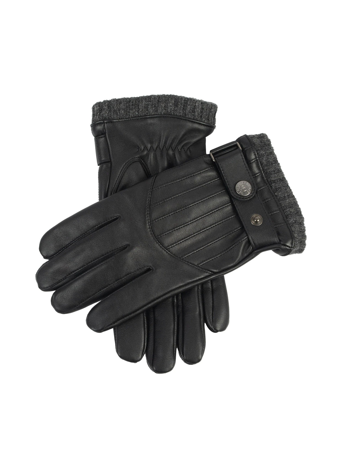 BLACK AND GREY DENTS GLOVES