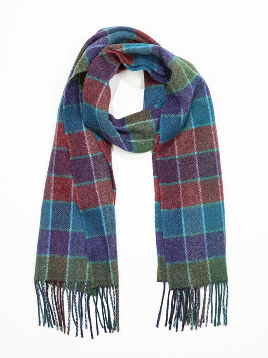 JEWEL TONE SQUARES LAMBSWOOL SCARF