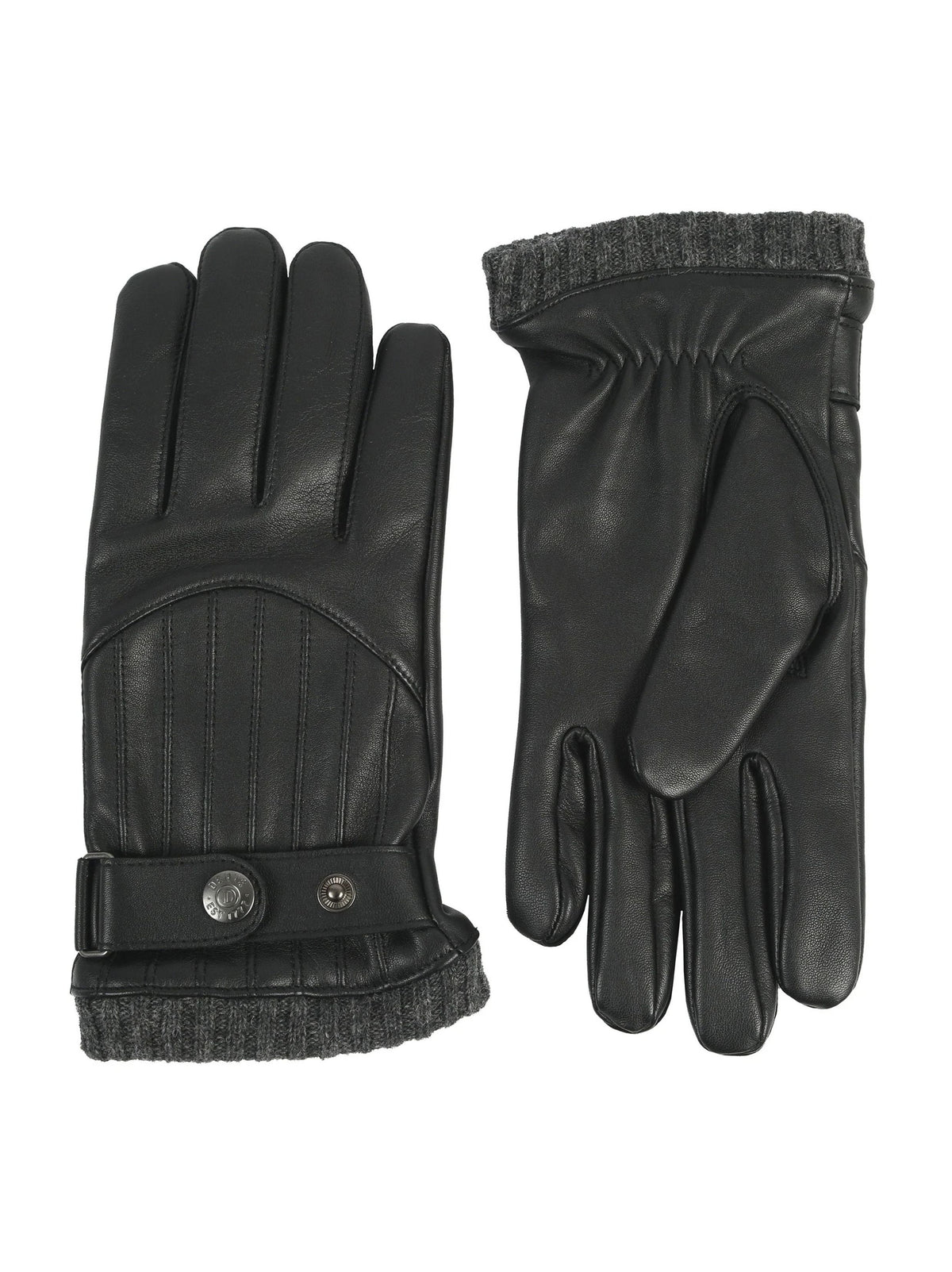 BLACK AND GREY DENTS GLOVES