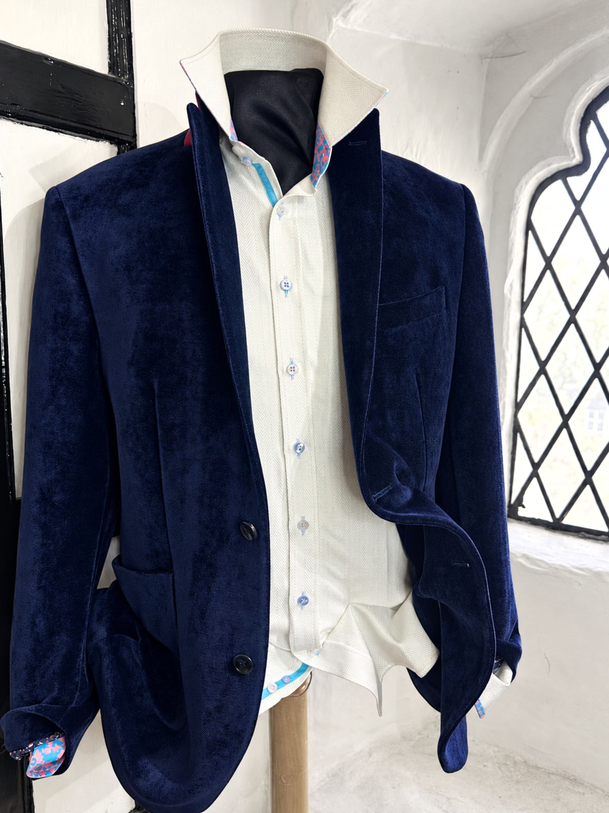 JOELTON INDIGO VELOUR EVENING JACKET