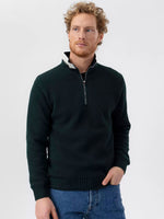 CLASSIC PINE GREEN WINDPROOF ZIP TOP JUMPER