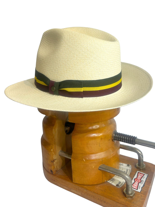 REGIMENTAL NATURAL PANAMA HAT