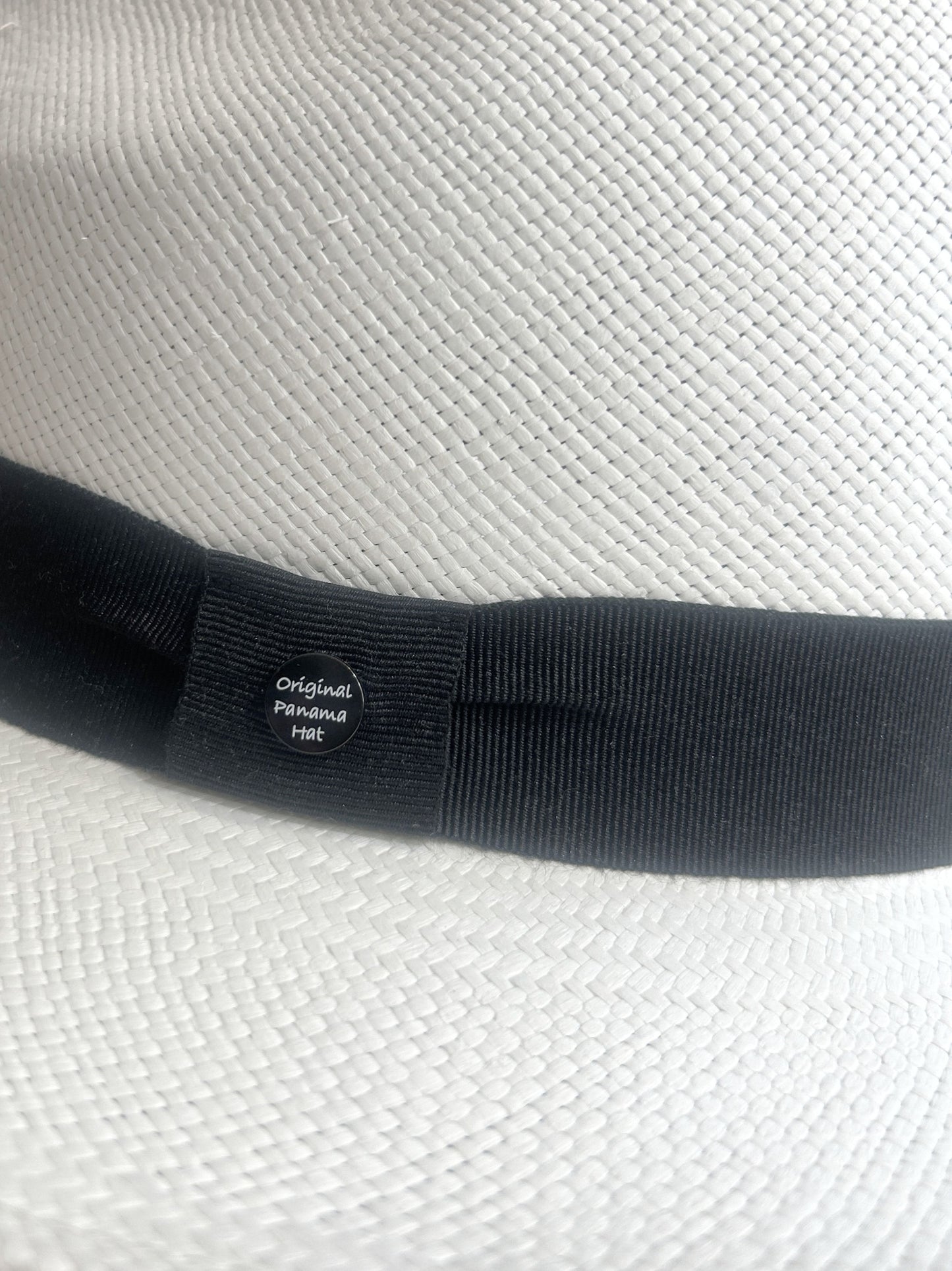 PANAMA WHITE FEDORA WITH BLACK BAND