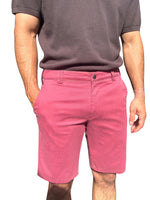 PINK B-PALMA COTTON SHORTS WITH RAINBOW STITCHING