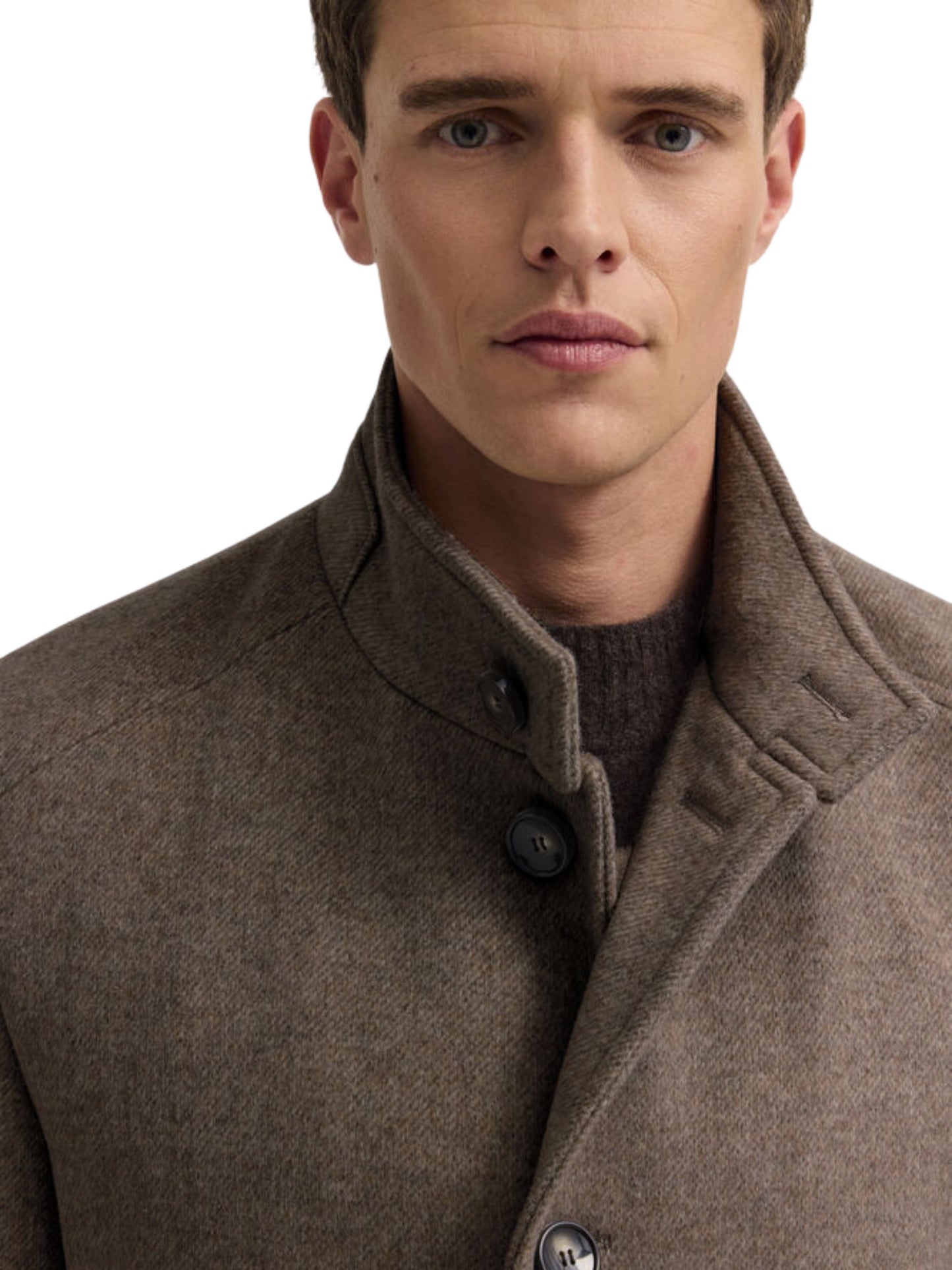 BUGATTI WOOL BLEND BROWN COAT
