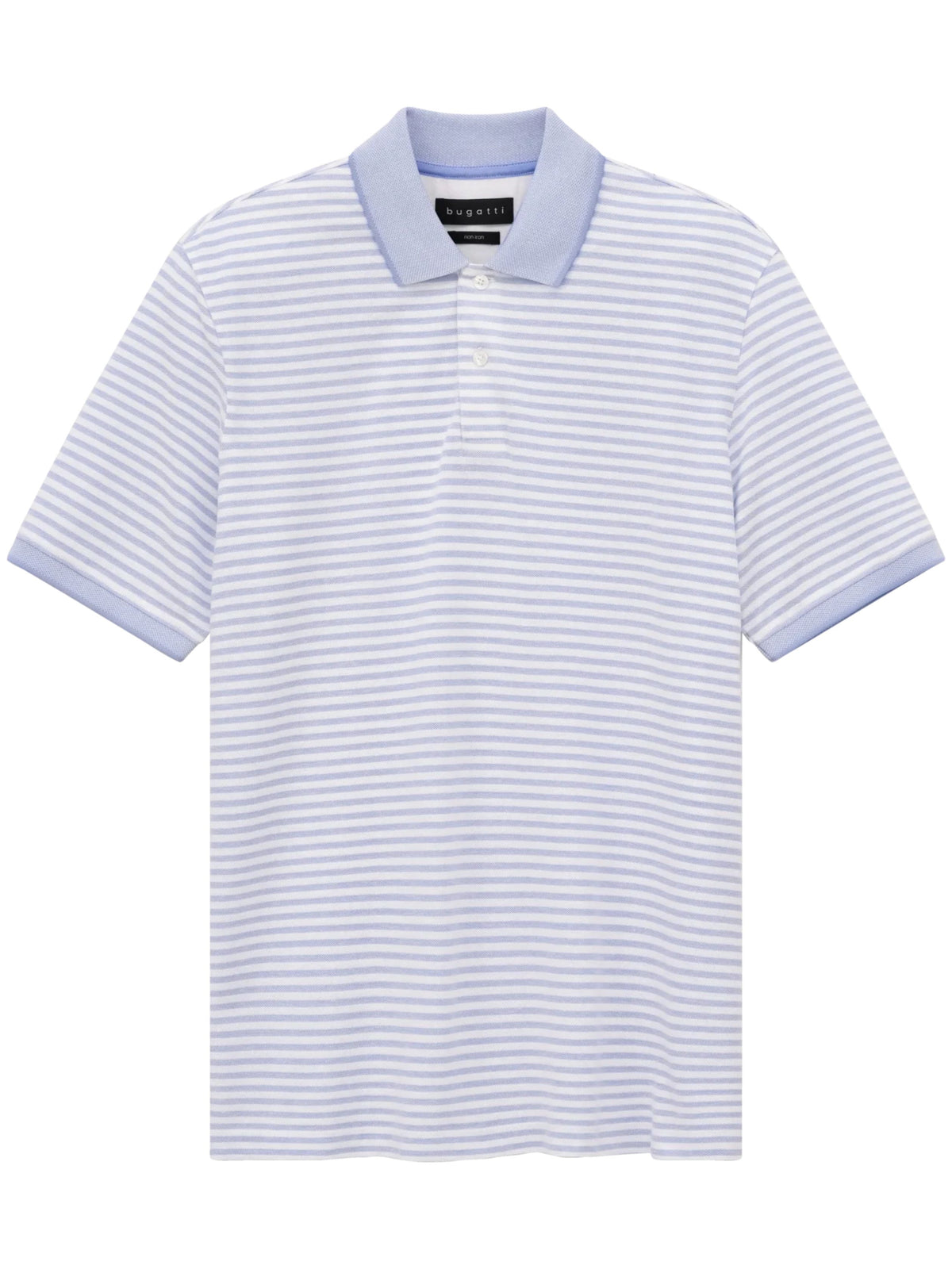 LIGHT BLUE AND WHITE STRIPE POLO