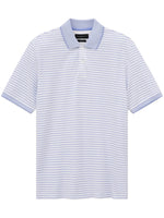 LIGHT BLUE AND WHITE STRIPE POLO
