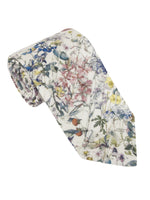 WILD FLOWERS IVORY TIE MADE WITH LIBERTY FABRIC